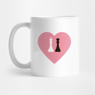 Pink Chess Heart Mug